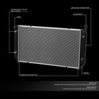 OE Style Aluminum Core Radiator DPI 1521 for Chevy/GMC C/K Pickup (1994–2000)