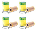 Set of 4 Engine Oil Filters Mann HU718/1k for Dodge Freightliner Sprinter (2002–2006)