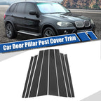 Gloss Carbon Pattern Door Window Pillar Post Cover Trim for BMW X5 (2007–2014)