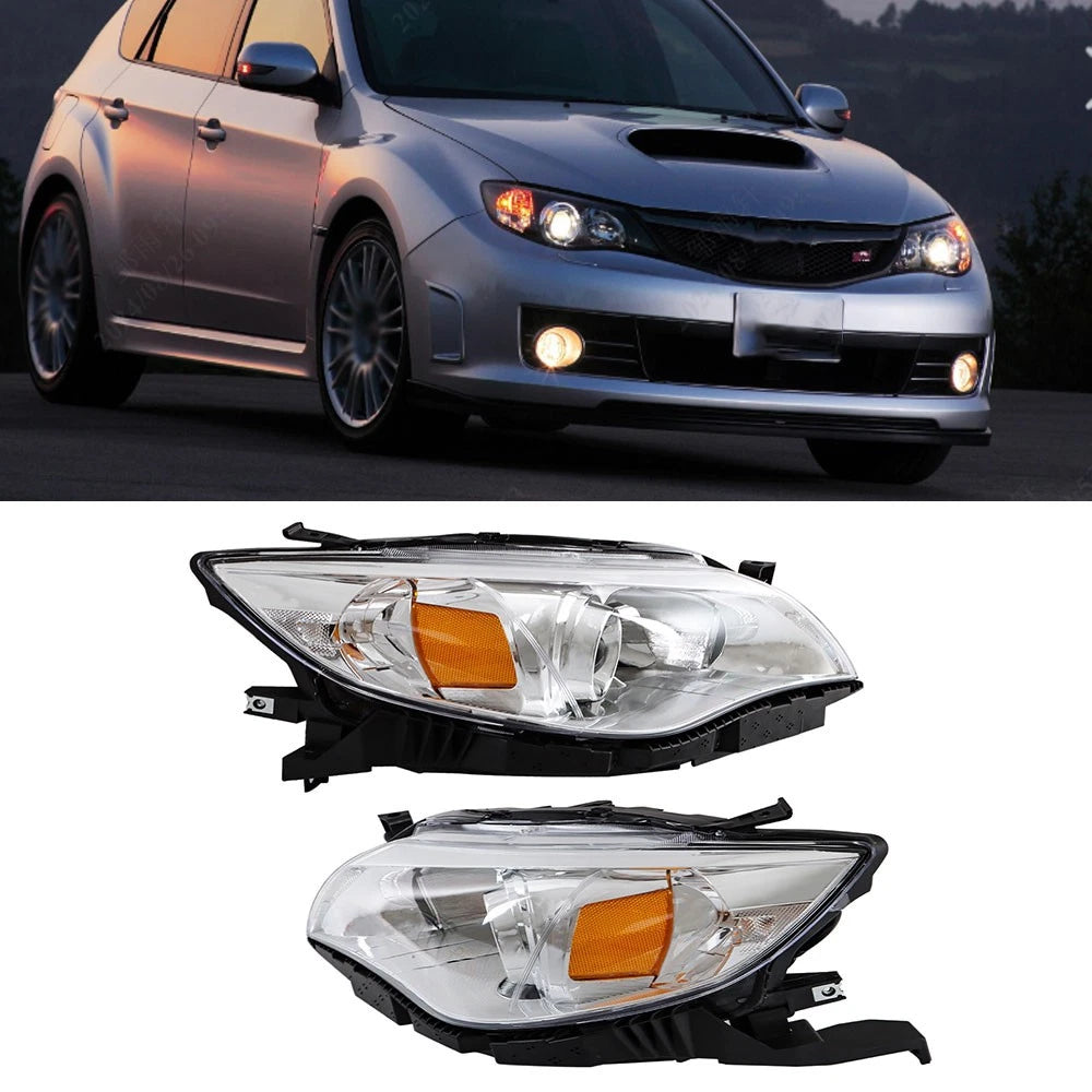 Set of 2 Halogen Headlights for Subaru Impreza (2008–2011) Chrome