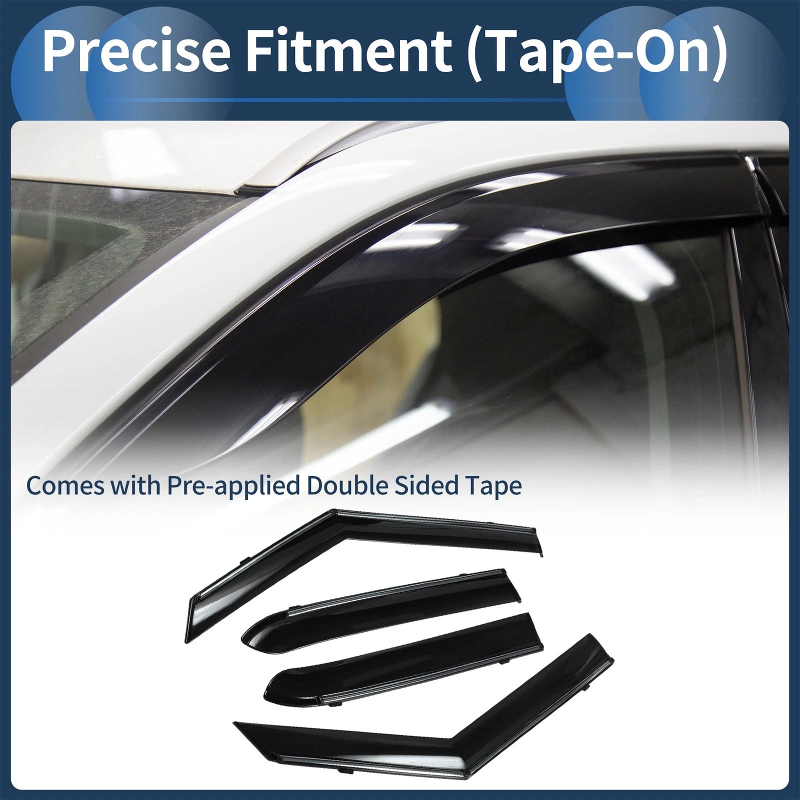 Window Deflectors for Chevrolet Trailblazer (2021) - Side Vent Visors Black