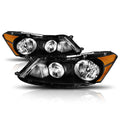 Headlight Assembly for Honda Accord Sedan (2008–2012) - Black Housing, Amber Signal