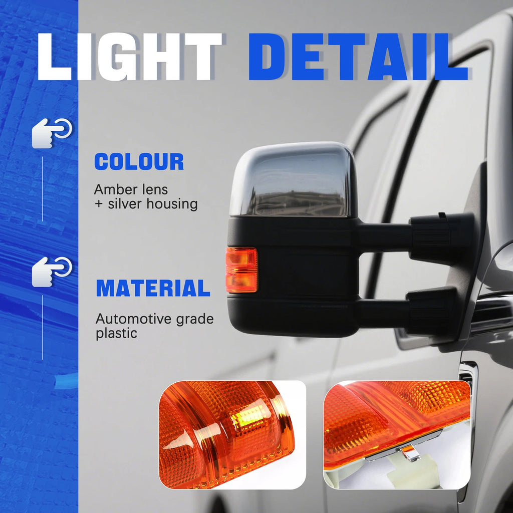 Side Mirror Turn Signal Lights for Ford F-250 F-350 (2008–2016) Amber Lens