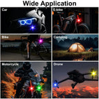 4 x Wireless LED Strobe Lights with Remote for Motorcycle Drone