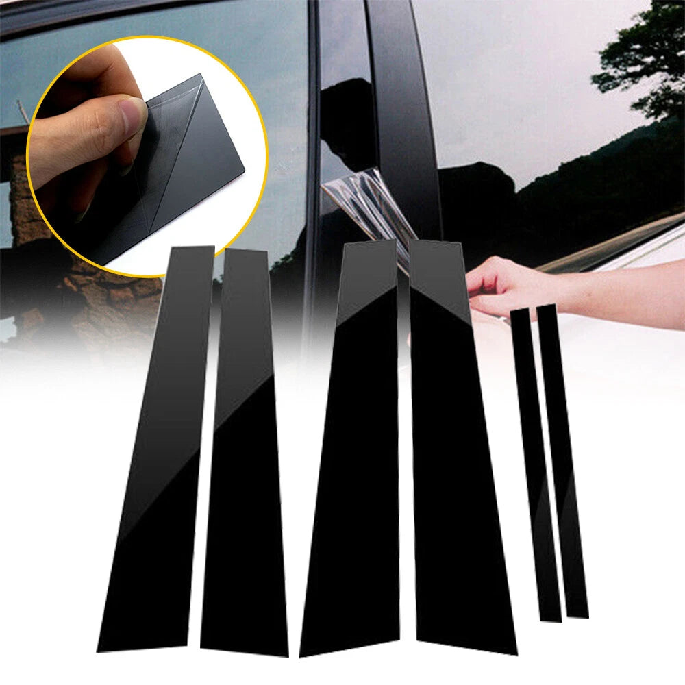 Set of 6 Door Window Pillar Posts Trim Covers for Honda Accord (2008–2012)