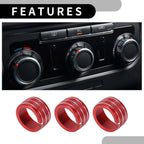 Rear AC Heat Temp Climate Switch Knob Cover for Dodge Durango (2011-2020)