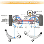2X Front Lower Control Arms w/Ball Joints for Honda Pilot (2009–2015)