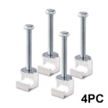 Set of 4 Aluminum J-Hook Mounting Clamps for Truck Tool Box