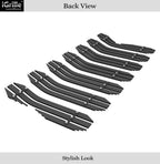 Upper Chrome Wide Rivet Billet Grille Insert for Jeep Wrangler JL (2018-2024)