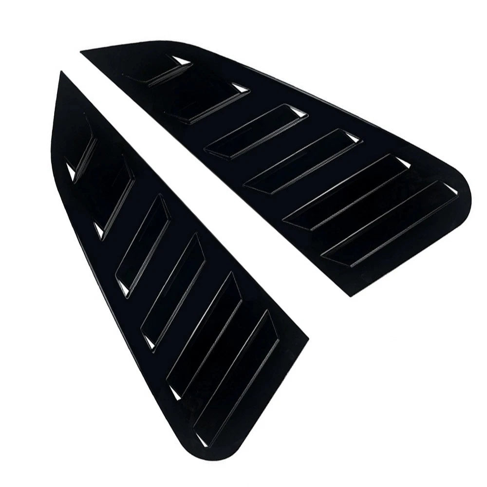 2X Gloss Black Rear Window Louvers for Subaru Impreza WRX (2011–2014)