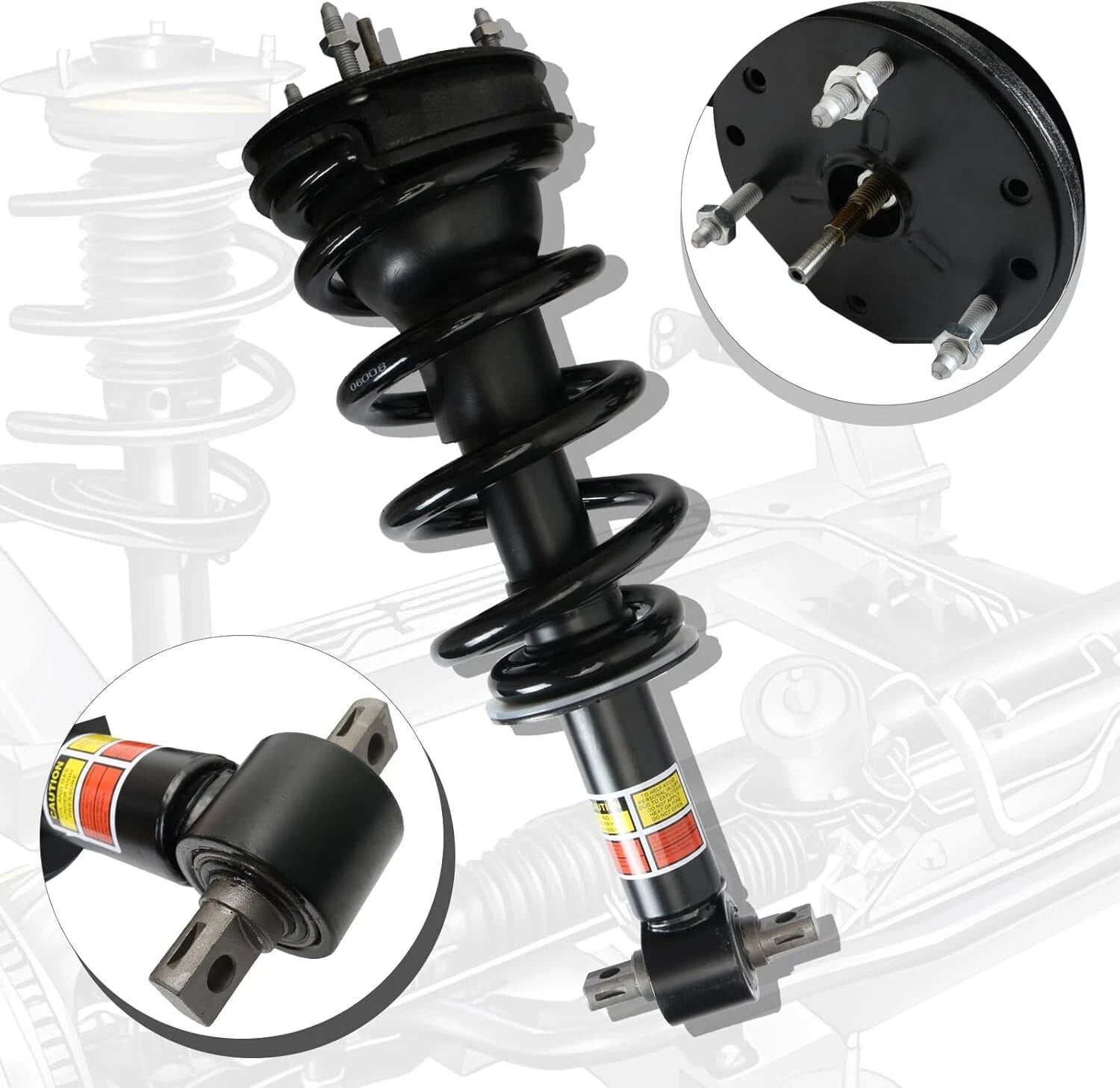 Front & Rear Air Shock Strut Magnetic Ride for Cadillac Escalade GMC Yukon (2007–2014)