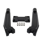 Black 10" Pullback Handlebar Risers Clamp for Harley 1" Handlebar