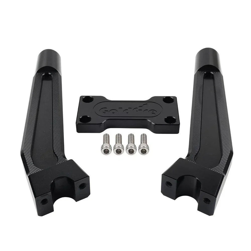 Black 10" Pullback Handlebar Risers Clamp for Harley 1" Handlebar