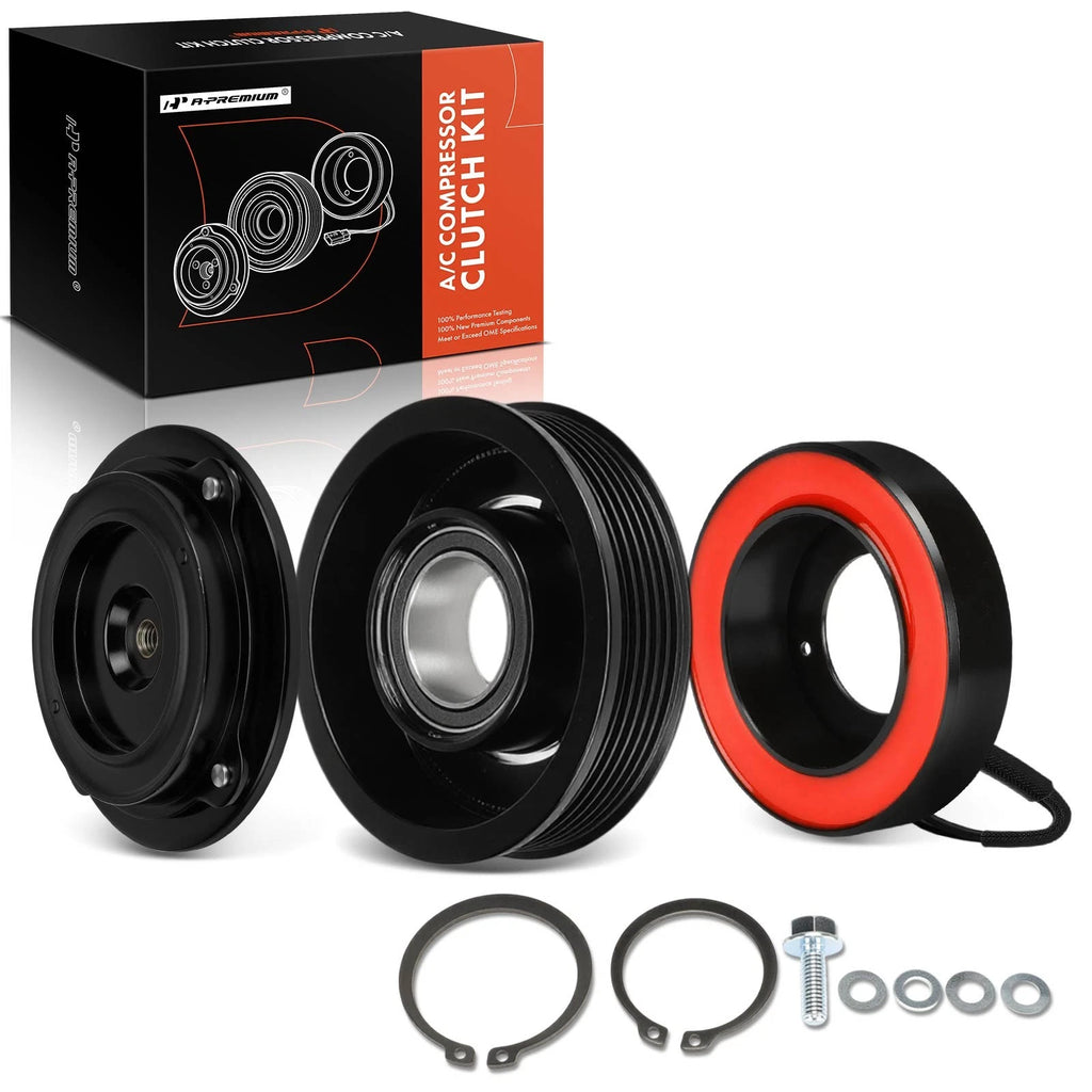 A/C Compressor Clutch Kit with 6-Groove Pulley for BMW X3 X1 (2013–2014)