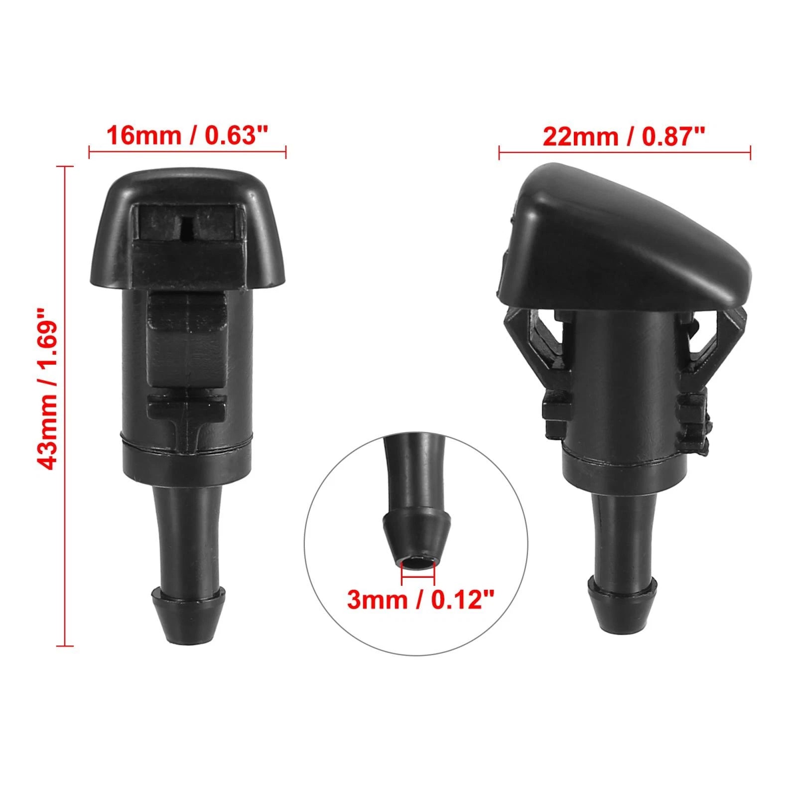 4pcs Wiper Washer Nozzle Jet for Dodge Neon (1995–2005) 5116088AA