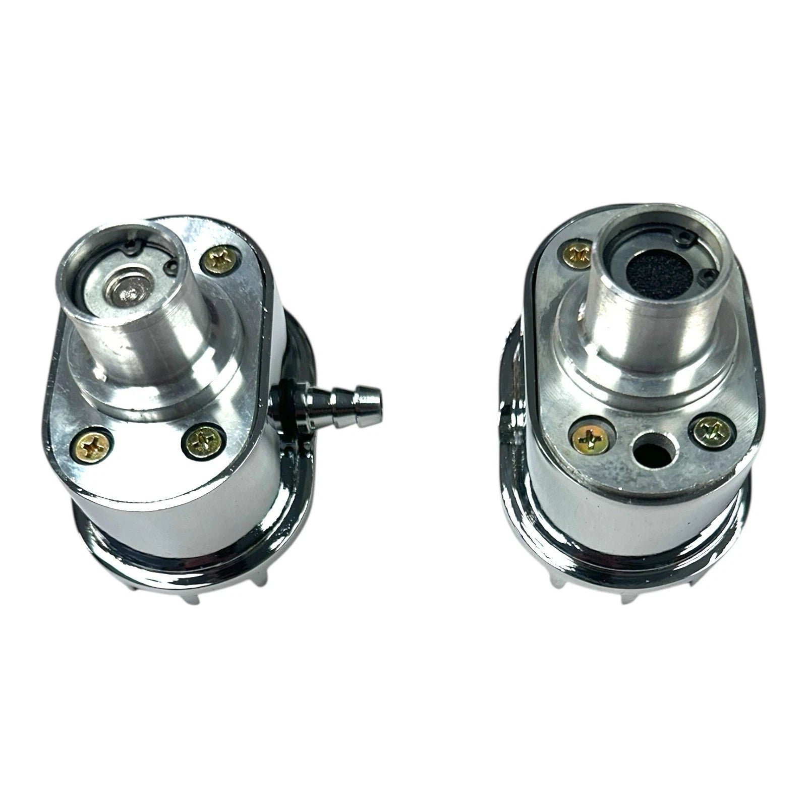PCV Valve Cover Breather for Chrome Oval Finned Aluminum 1 Inch Grommet (1" ID) for Subaru WRX (2008–2014)
