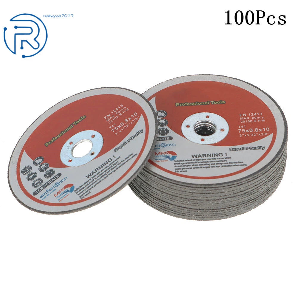 100 Pack 3" Cut Off Wheels for Die Grinder (Metal Cutting Disc)