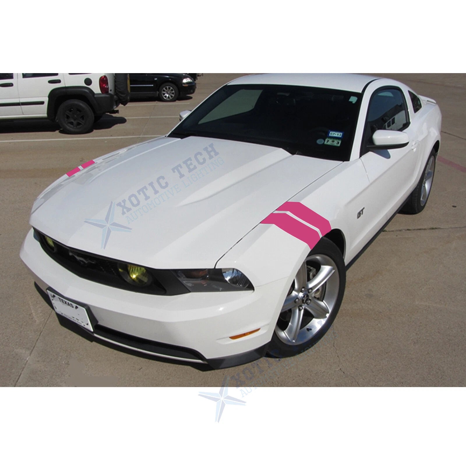 Racing Hood Side Fender Stripe Decal for GMC Sierra Terrain Acadia (-)