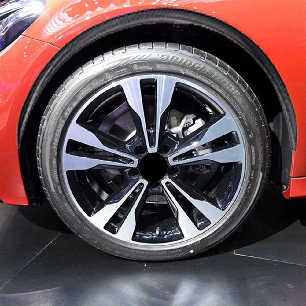 Set of 4 Carbon Fiber Wheel Trim Eyebrow Arch Lips for Universal Fit