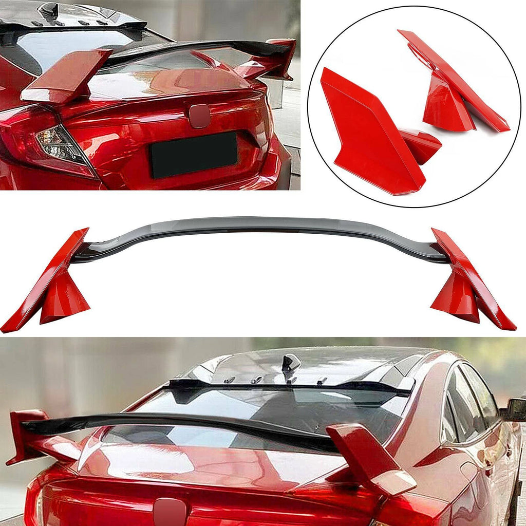 2 Tone Red & Black ABS Spoiler Wing for Honda Civic Sedan (2016–2021)