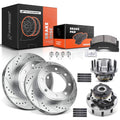 Front Drilled Rotors & Brake Pads for Ford Excursion F-350 (1999–2005)