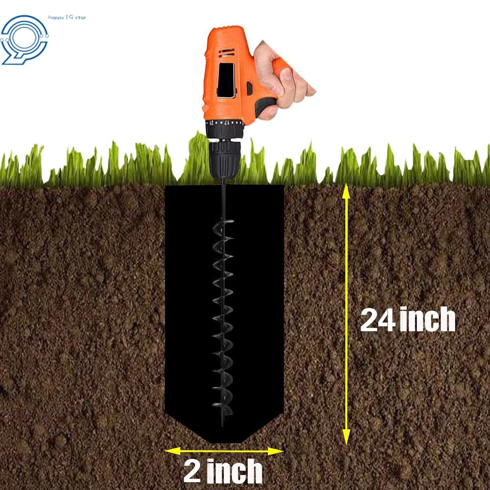 2" Earth Auger Drill Bit for Garden Post Hole Digger