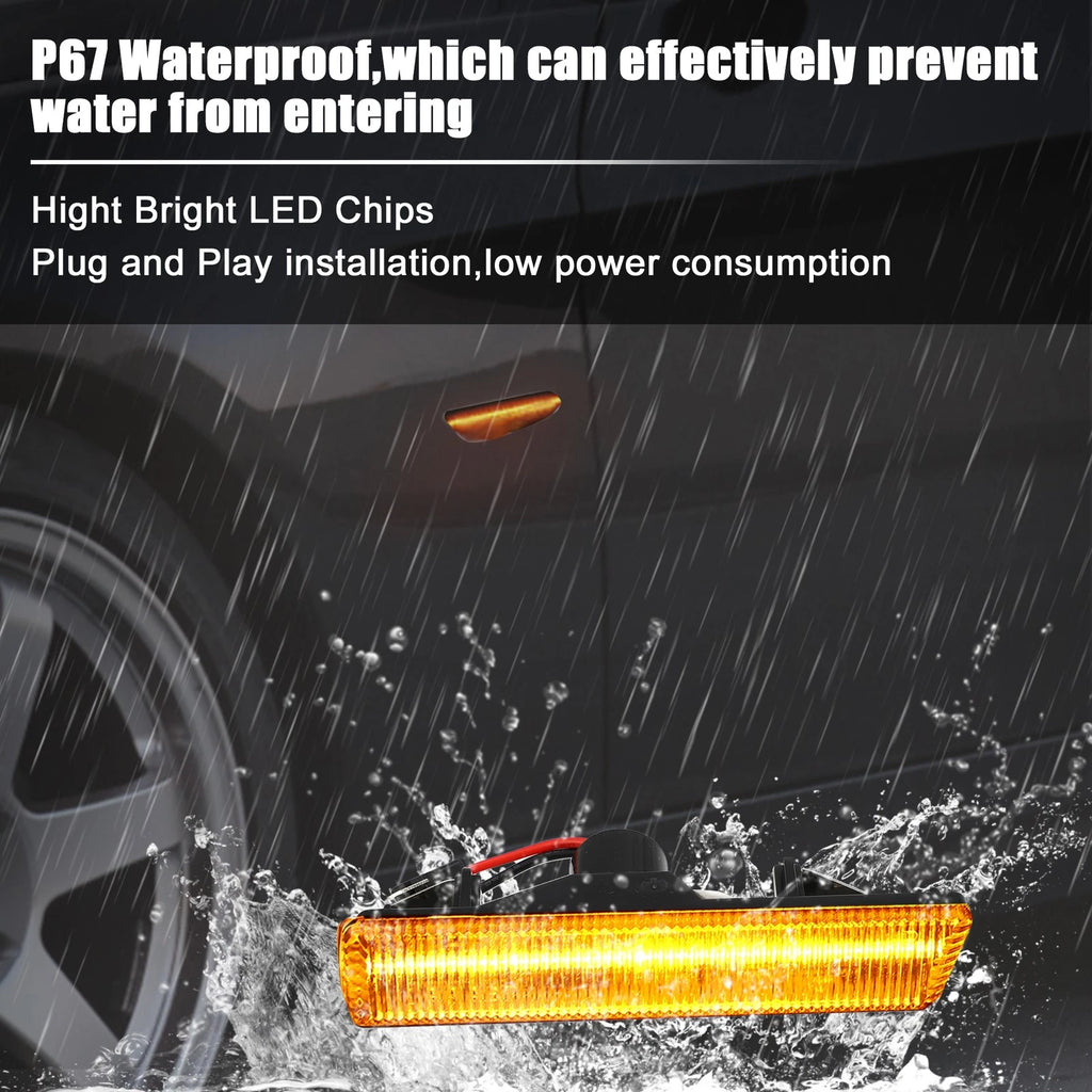 1 Pair Clear LED Side Marker Light for BMW E36 (1992–1999)