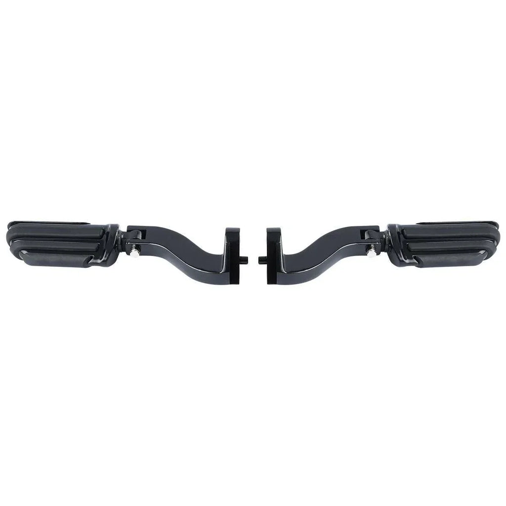 Black Rear Passenger Foot Pegs for Harley Road Street Glide (1993-2020)