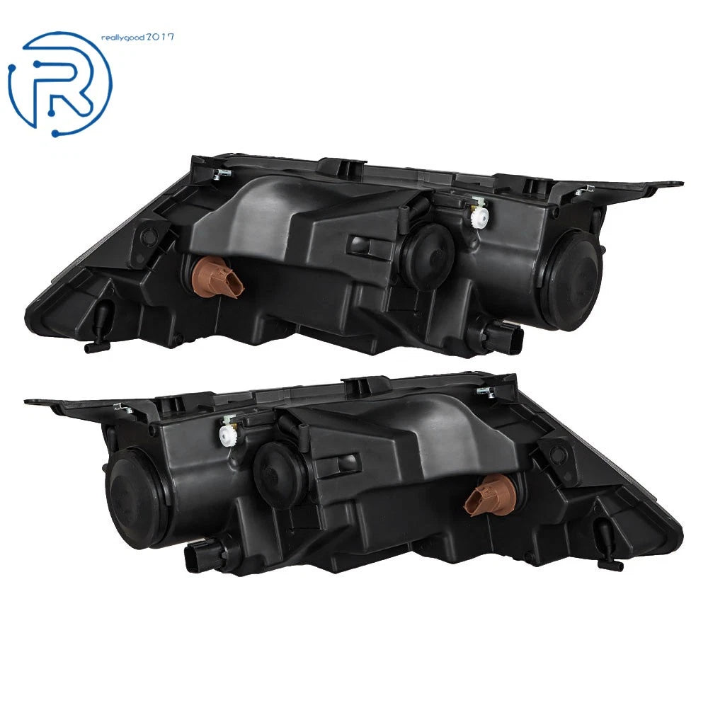 Pair of Halogen Headlight Assembly Black Housing for Ford Fusion (2010–2012)