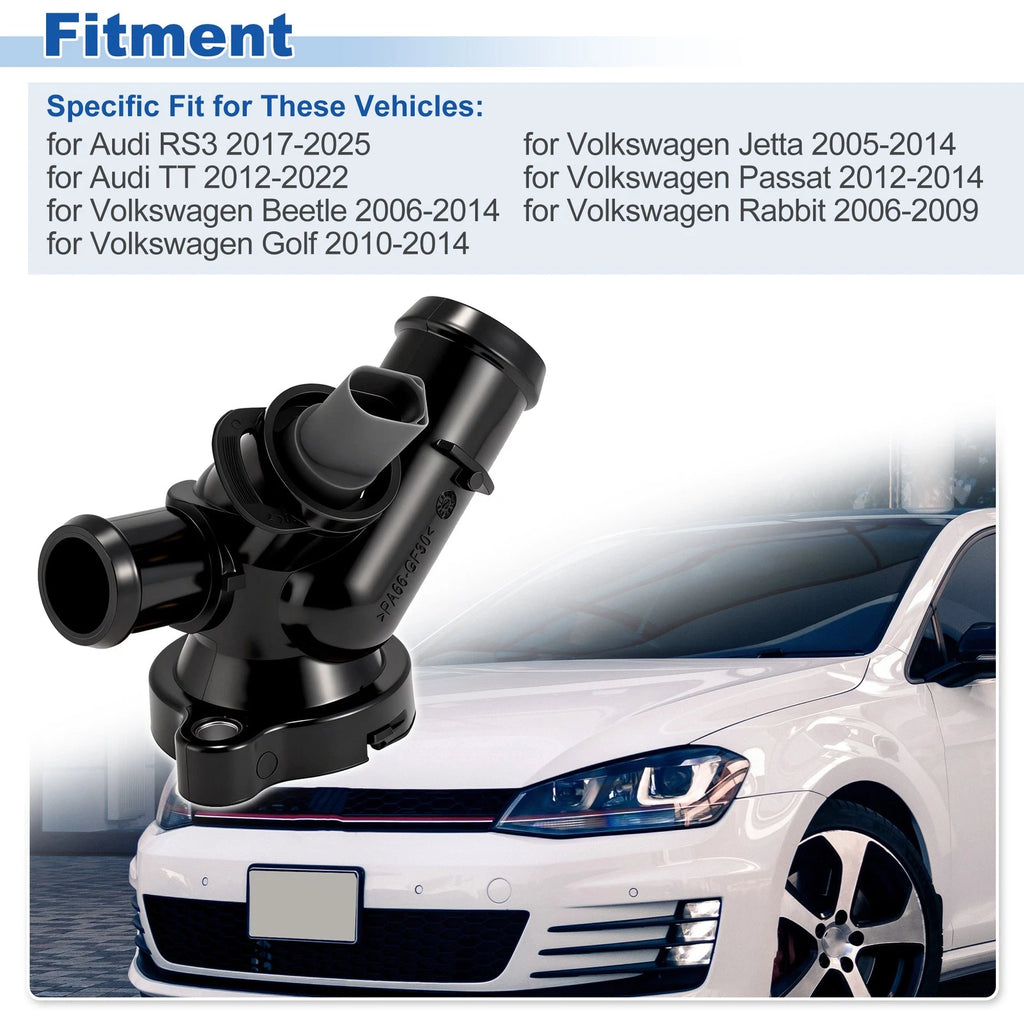 Engine Coolant Thermostat Housing Assembly for VW Beetle Golf Jetta Passat Rabbit (2006–2010)