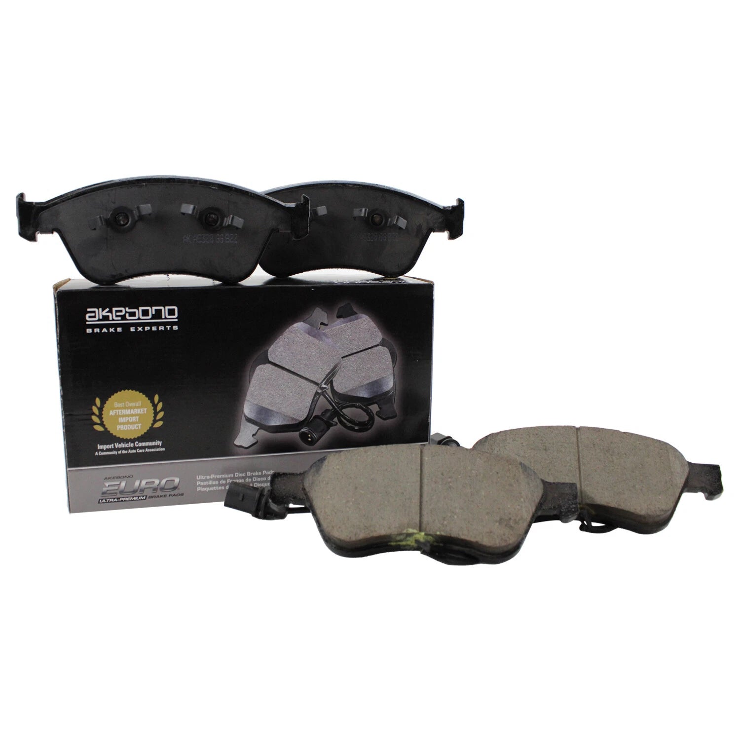 Akebono Euro Front Ceramic Disc Brake Pads & Sensor for A8 Quattro S6 S8 Phaeton (2004–2009)