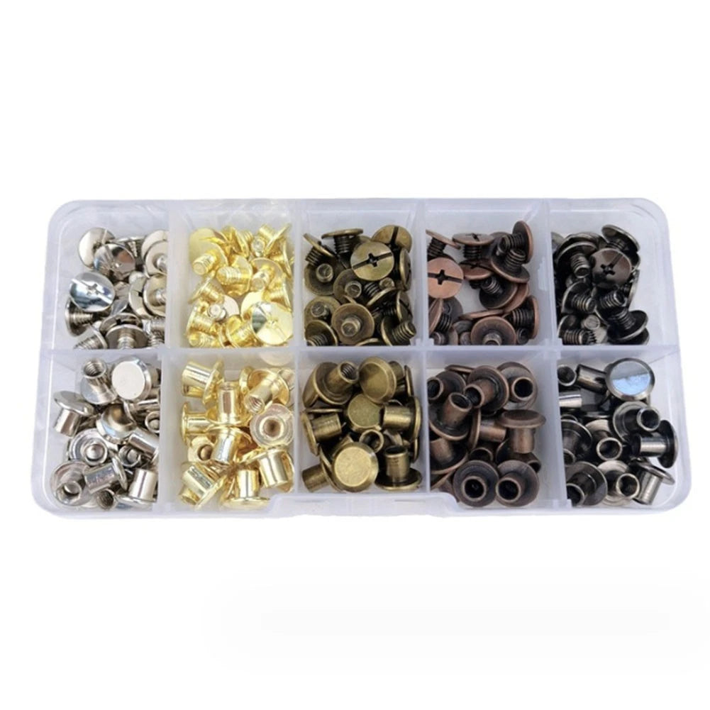 Leather Rivets Set of 100 for Clothing Applications