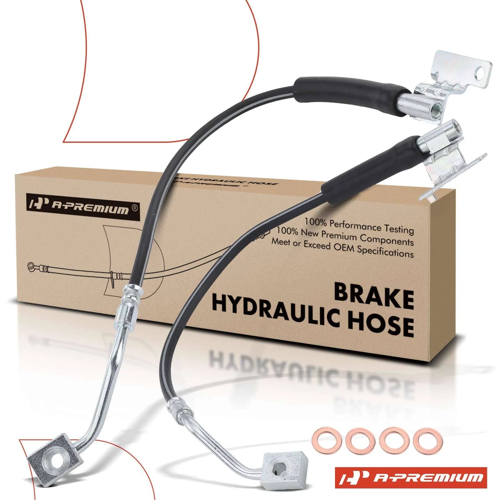 2X Rear Brake Hydraulic Hose for Ford Lincoln Town Car Mercury Marauder (1990–2011)