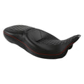 2X Black Red Driver Passenger Seats for Harley Touring Street Glide (2009–2023)