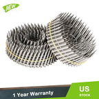3600Pcs Ring Shank Stainless Steel Siding Nails 15 Degree Coil