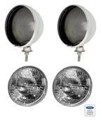7 Inch Seal Beam Headlights with Bulbs for Ford FOMOCO Chrome Dietz Buckets (1953–1956)