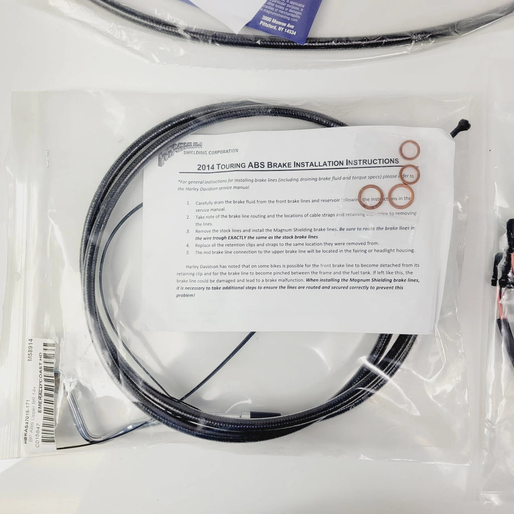 Ape Handlebar Control Cables Kit Black Pearl 12"-14" for Harley Road Glide (2021–2023)