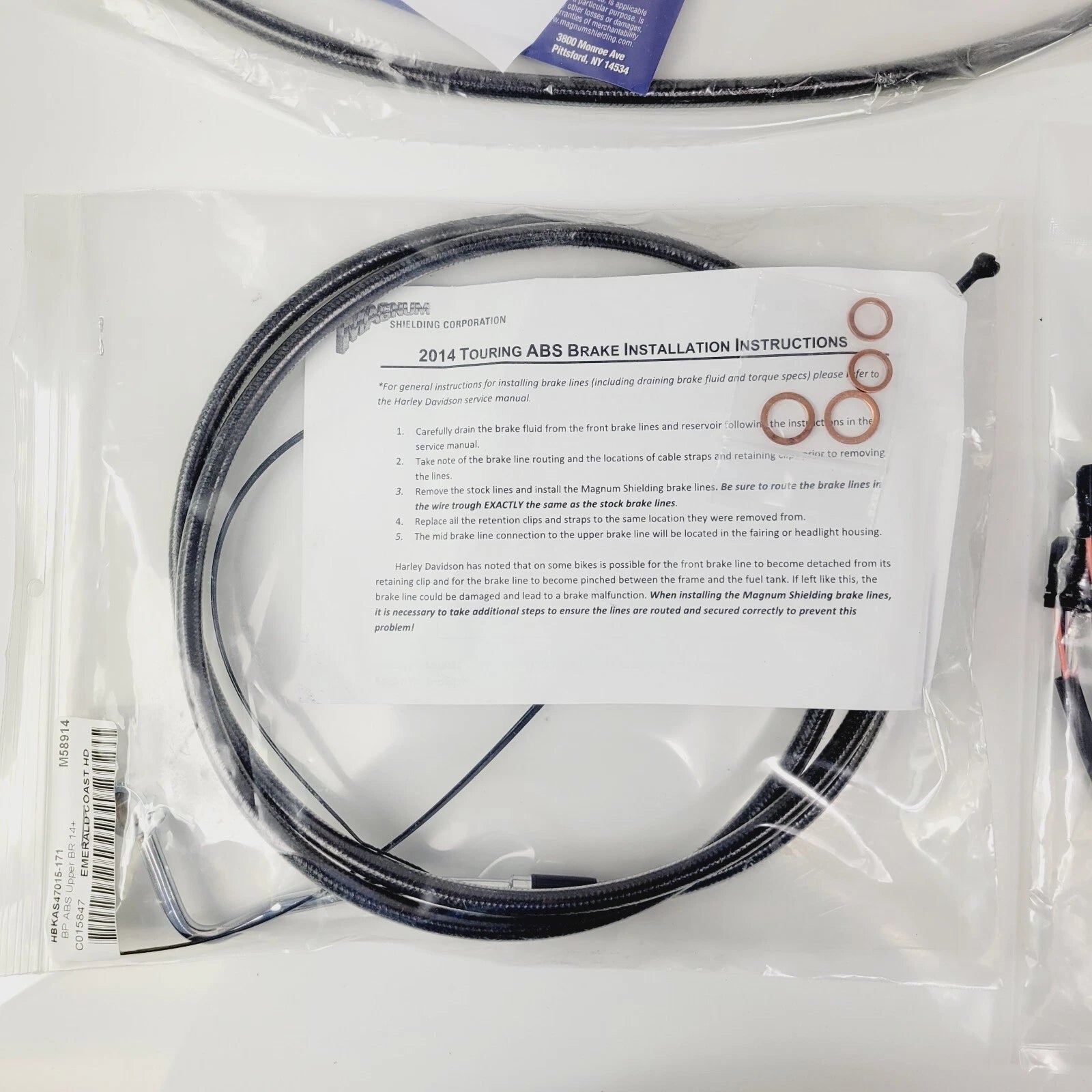 Ape Handlebar Control Cables Kit Black Pearl 12"-14" for Harley Road Glide (2021–2023)