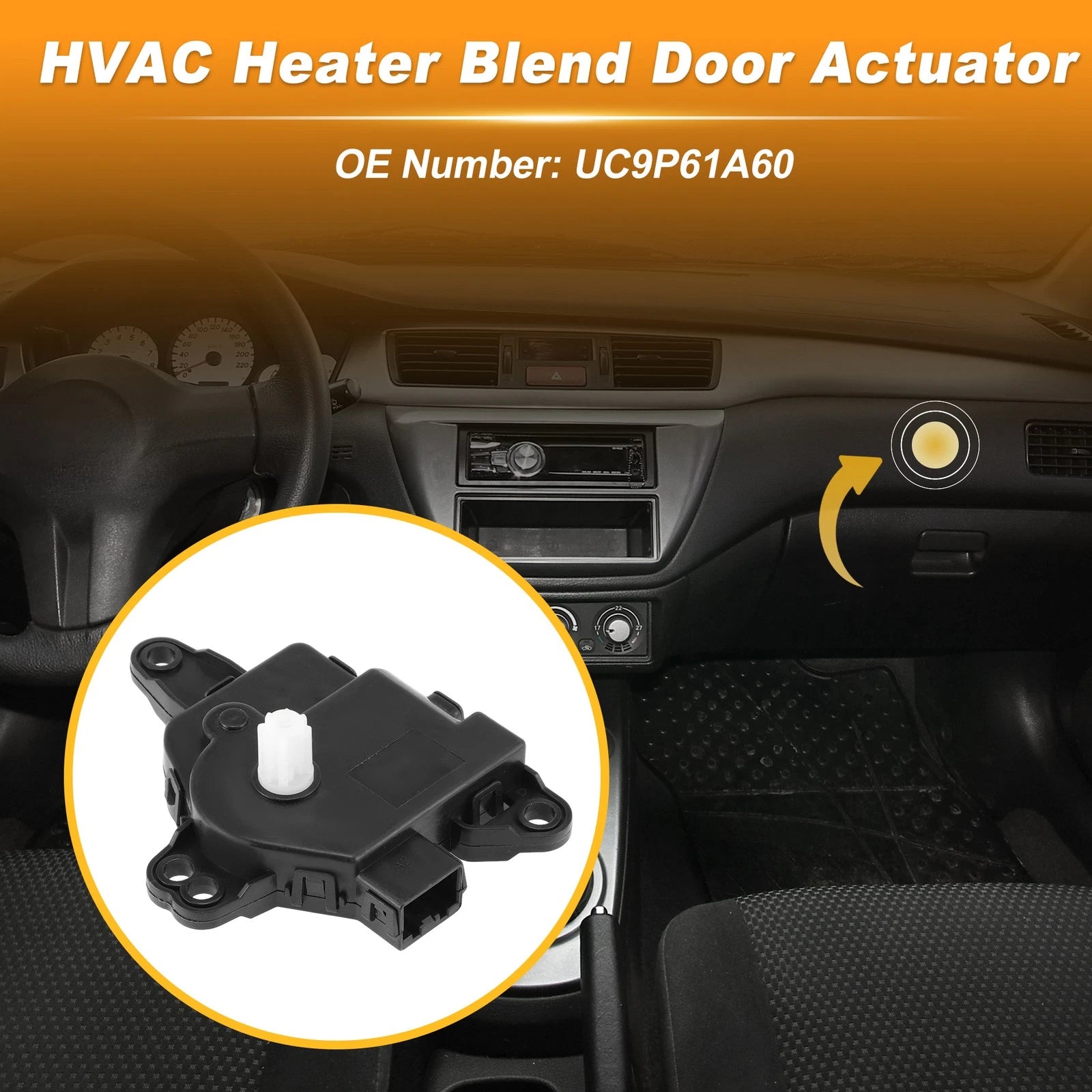 HVAC Heater Blend Door Actuator for Ford Ranger (2011–2025) UC9P61A60