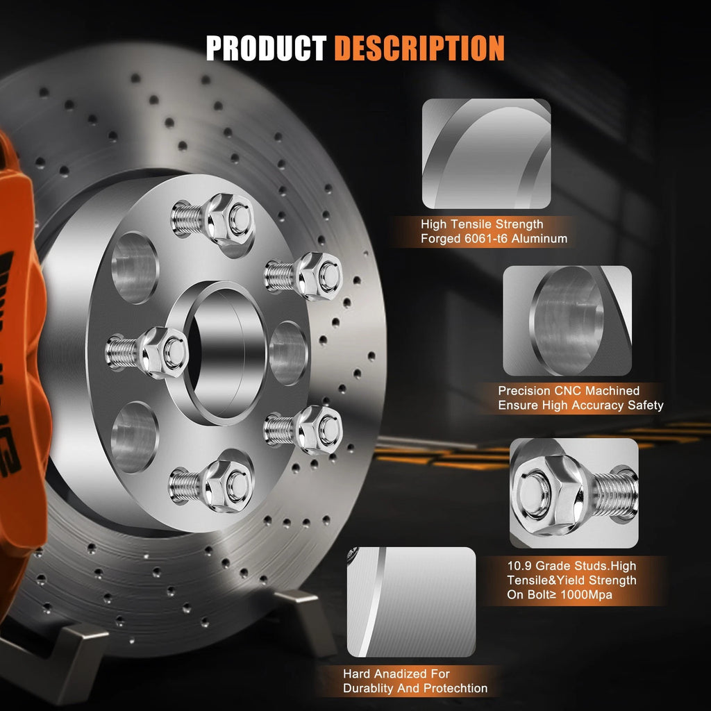 2X 1.25" Wheel Spacer 5x4.5 12x1.5 for Toyota Corolla, Scion tC, Lexus IS250, RX350 (2003–2023)