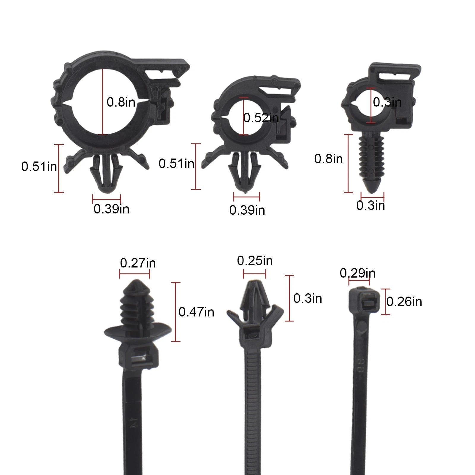 150 Pcs Car Wire Route Fasteners and Clip Set for