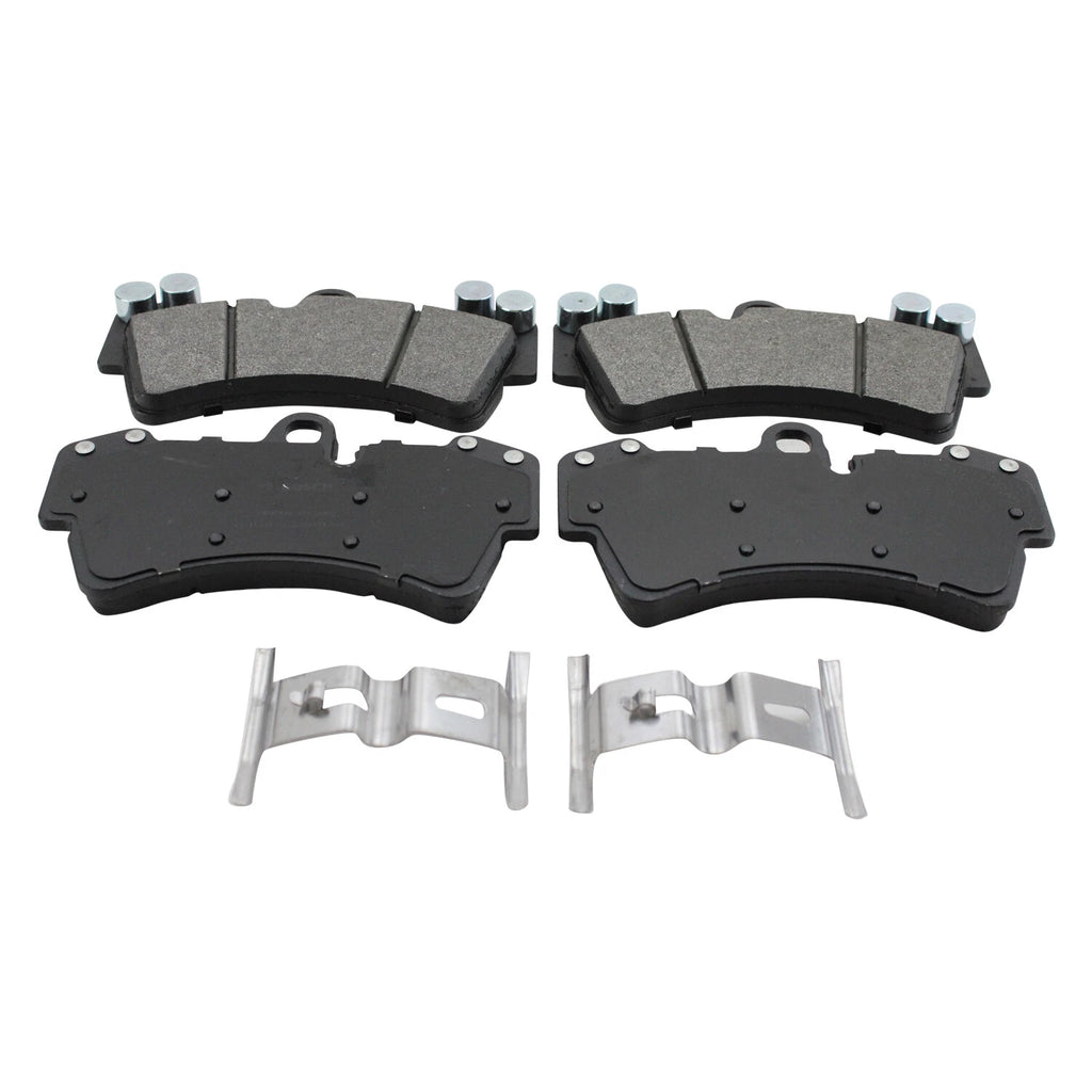 Set of 4 Bosch QuietCast Semi-Metallic Slotted Brake Pads for Q7 Cayenne Touareg (2007–2018)