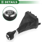 6 Speed Gear Shift Knob with Cover for Audi A3 8P (2003–2013) Chrome Black
