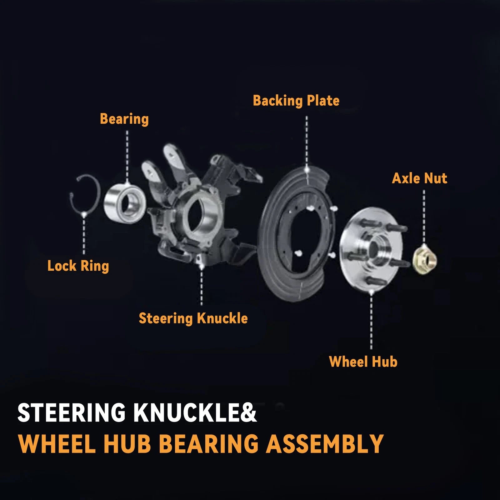 Front Steering Knuckle Wheel Hub Bearing for Honda Pilot (2003–2015)