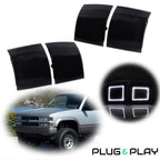 Smoke White LED Corner Side Marker Lights for Chevy C/K 1500 2500 3500