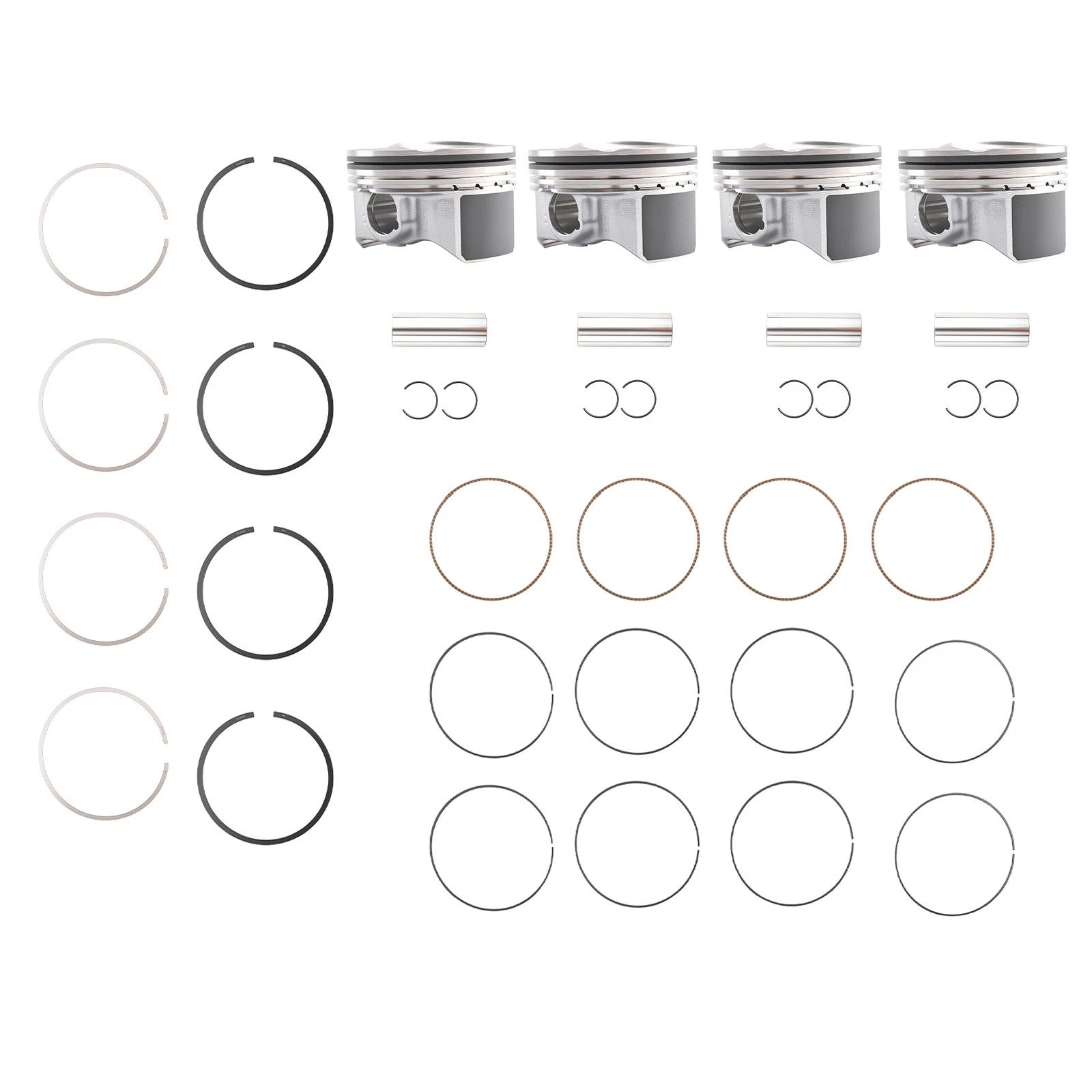G4KH Oversize 0.5MM Pistons & Rings for Hyundai Sonata, Optima (2011–2019)