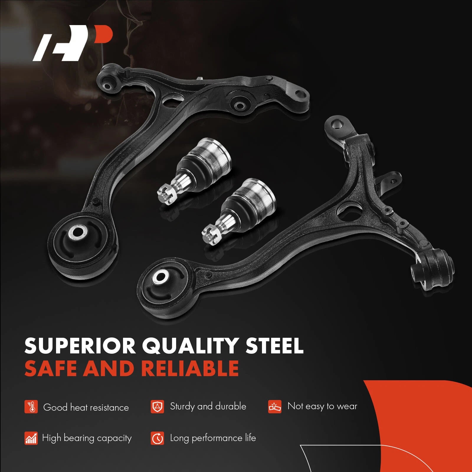 Set of 4 Front Lower Control Arm Ball Joints for Honda Accord (2008–2012)