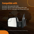 Heated Power Side Mirror for Ford F-150 (2015–2018) Blind Spot