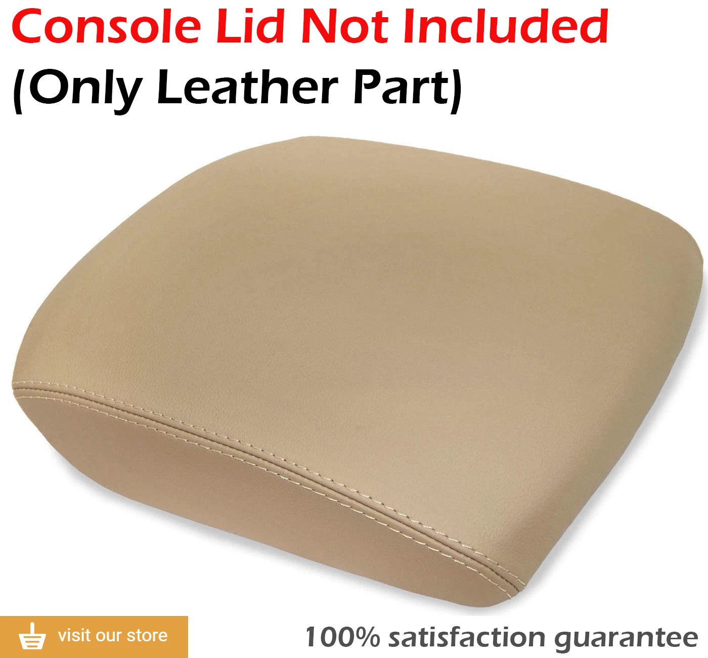 Center Console Armrest Cover for Honda Pilot (2009–2015) Beige Leather