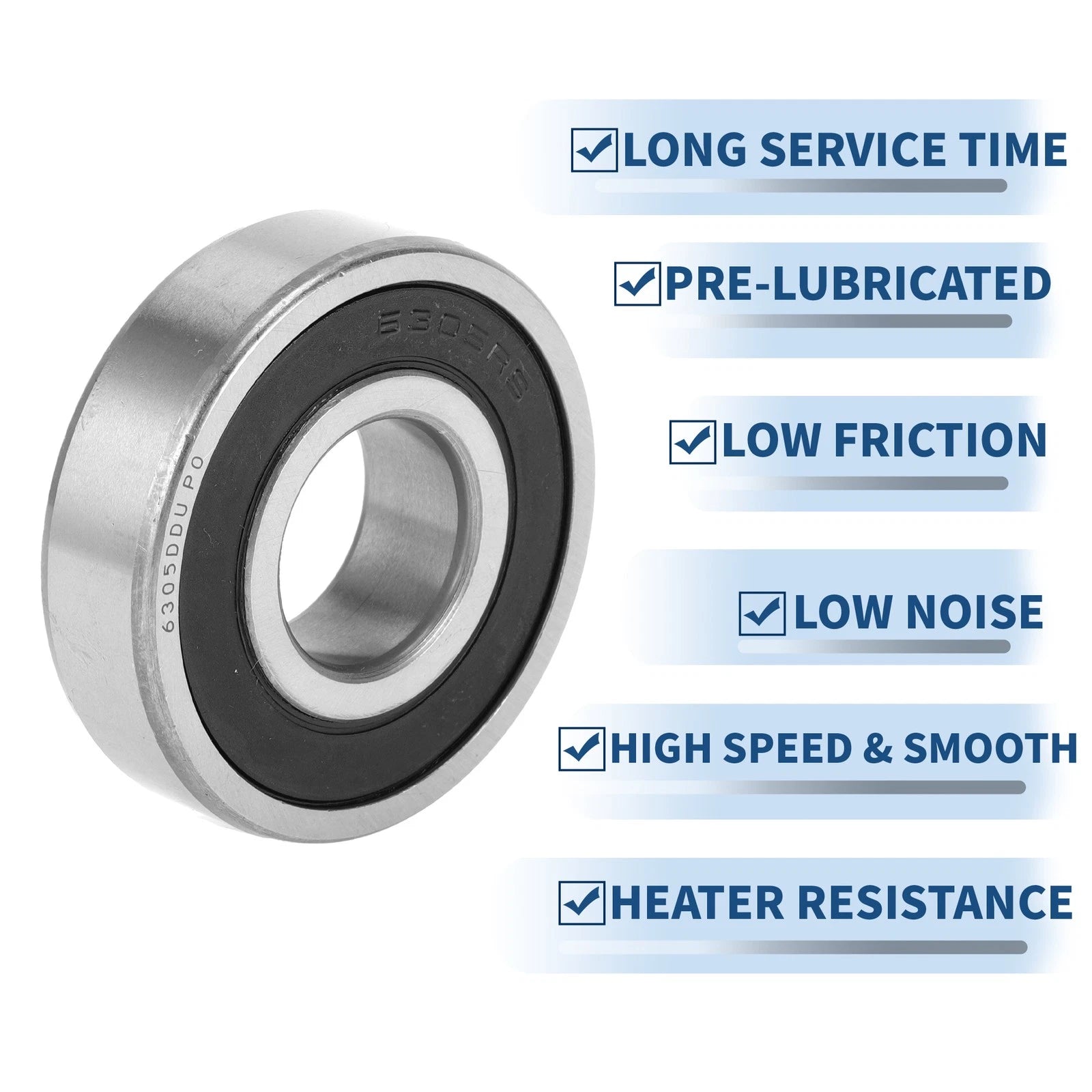 6305DDU Deep Groove Ball Bearing for Scooter Skateboard Wheel (P0)